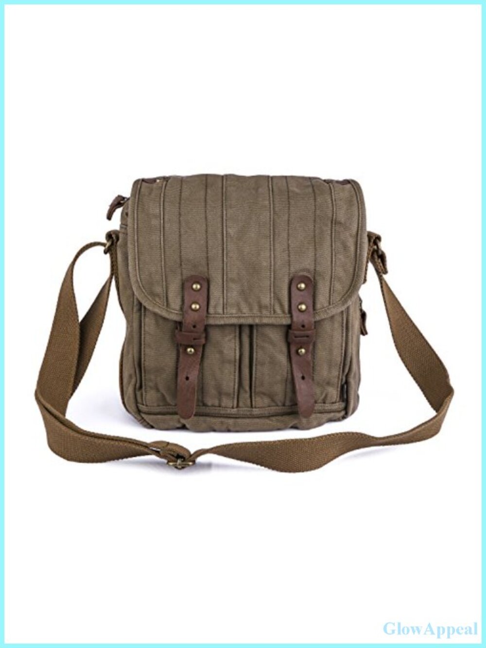 GOOTIUM Vintage Canvas Crossbody Field Bag Small Messenger Bag